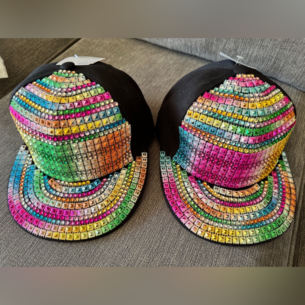Balera Black Rhinestone Cap x 2